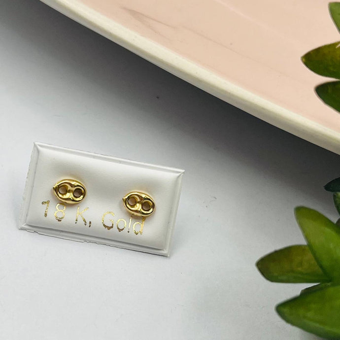Zarcillos Gucciee 6mm en Oro 18k Italiano