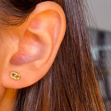 Cargar imagen en el visor de la galería, Zarcillos Gucciee 6mm en Oro 18k Italiano
