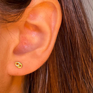Zarcillos Gucciee 5mm en Oro 18k Italiano