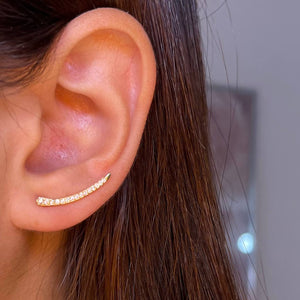 Zarcillos Escaladores Modelo Hannah en Oro 18k Italiano