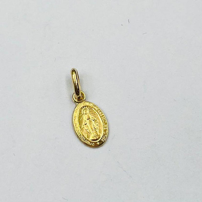Medalla De La Milagrosa 8mm en Oro 18k