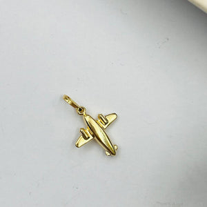 Dije De Avión en Oro 18k