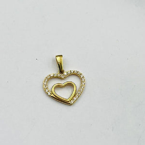 Dije De Corazón Doble Modelo Lara en Oro 18k