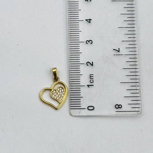Dije De Corazón Doble Modelo Clara en Oro 18k