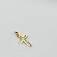 Cargar imagen en el visor de la galería, Dije de Silueta de Cruz en Oro 18k
