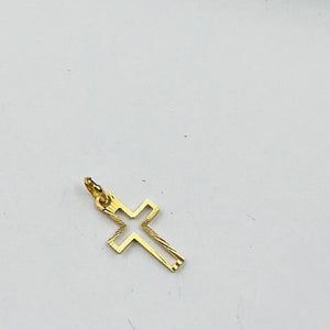 Dije de Silueta de Cruz en Oro 18k
