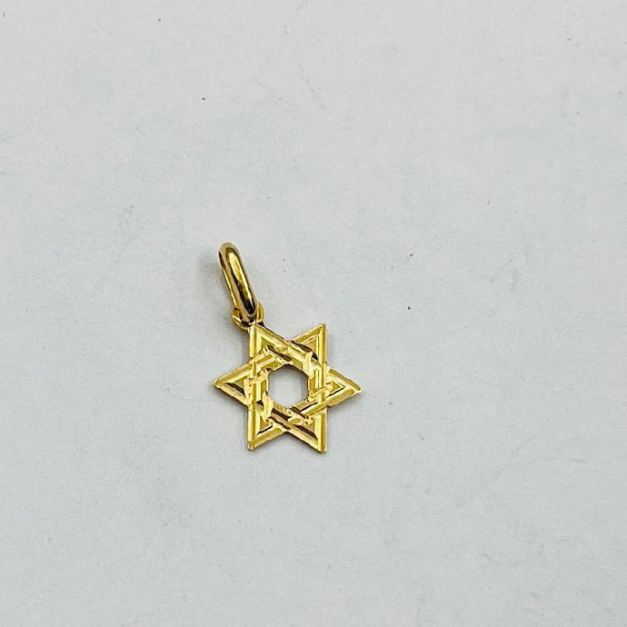 Dije De Estrella De David en Oro 18k
