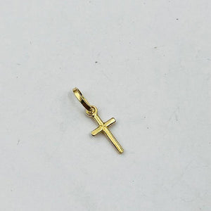 Dije De Cruz Con Cristo Mini en Oro 18k