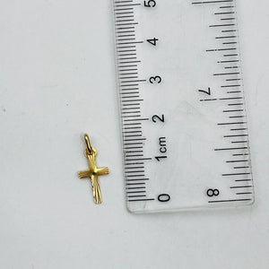 Dije De Cruz Diamantada en Oro 18k