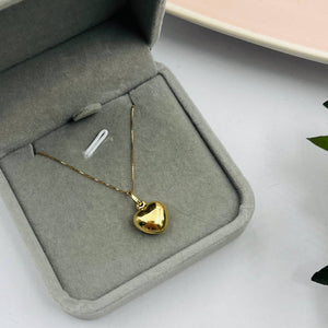 Cadena Con Dije De Corazón Modelo Mary En Oro 18k