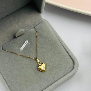 Cadena Con Dije De Corazón Modelo Gaby En Oro 18k