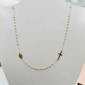Rosario Tipo Gargantilla 45cm En Oro 18k