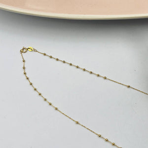 Rosario Tipo Gargantilla 45cm En Oro 18k