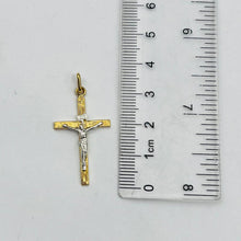 Cargar imagen en el visor de la galería, Dije De Cruz en Oro 18k Con Cristo En Oro Blanco
