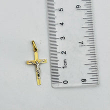 Cargar imagen en el visor de la galería, Dije De Cruz En Oro 18k Con Cristo en Oro Blanco
