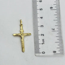 Cargar imagen en el visor de la galería, Dije De Cruz Con Cristo Modelo Liso En Oro 18k
