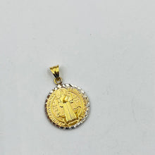 Cargar imagen en el visor de la galería, Medalla De San Benito En Oro 18k Y Oro Blanco
