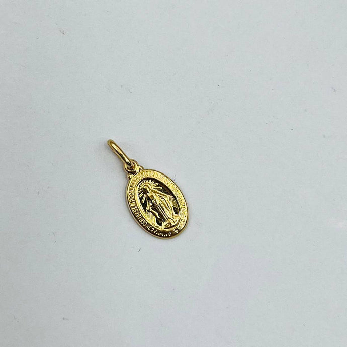 Medalla De La Milagrosa 12mm En Oro 18k