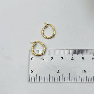 Argollas Entorchadas Cierre Italiano 14mm en Oro 18k