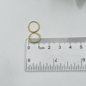 Argollas Lisas 12mm en Oro 18k