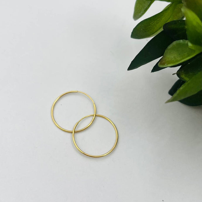Argollas Lisas aguja 16mm en Oro 18k