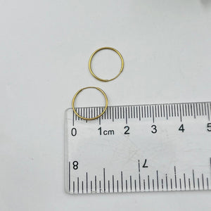 Argollas Lisas 14mm en Oro 18k