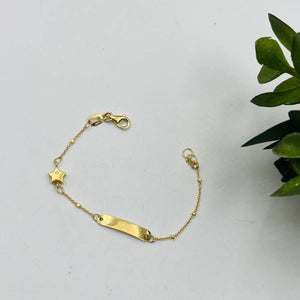 Esclava Para Niña De Estrella Con Punto De Luz en Oro 18k