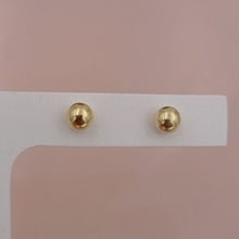 Cargar imagen en el visor de la galería, Zarcillos Bola 6mm en Plata 925 con Baño de Oro

