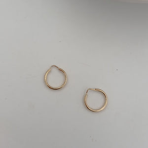 Argollas Lisas 10mm en Oro 18k