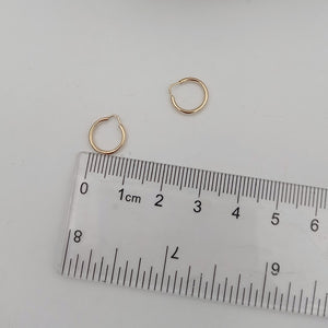 Argollas Lisas 10mm en Oro 18k