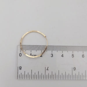 Argollas Diamantadas 25mm en Oro 18k