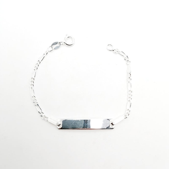 Esclava para Bebé Tejido Alternada en Plata 925